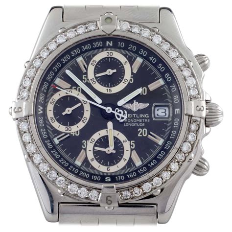 breitling chronometre automatic diamond bezel.